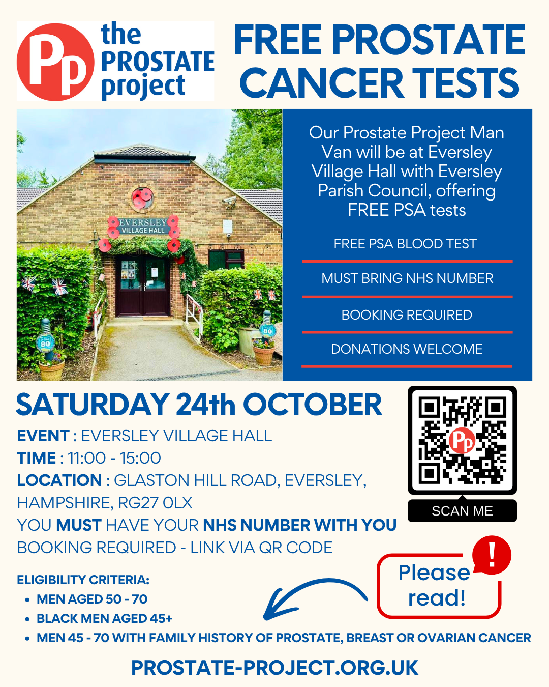Free Tests List of Social Events at Village Hall
